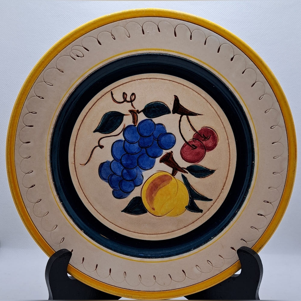 STANGL VINTAGE POTTERY FRUIT PATTERN 10" DINNER PLATE VGC